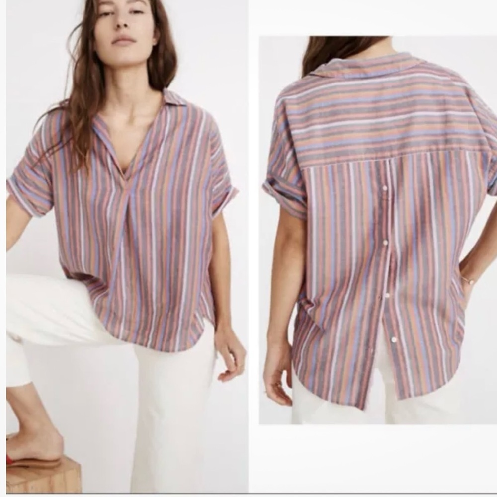 Madewell Multicolor Striped Blouse